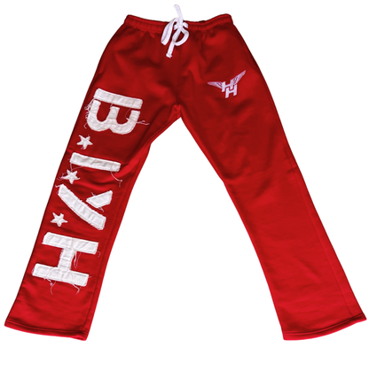 BIYH Distressed Pants - Red