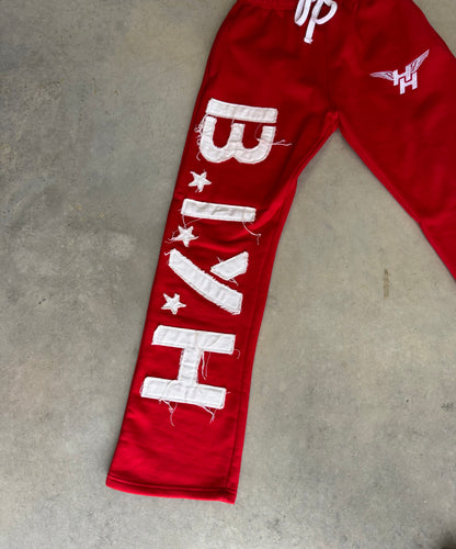 BIYH Distressed Pants - Red