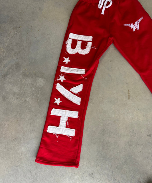 BIYH Distressed Pants - Red