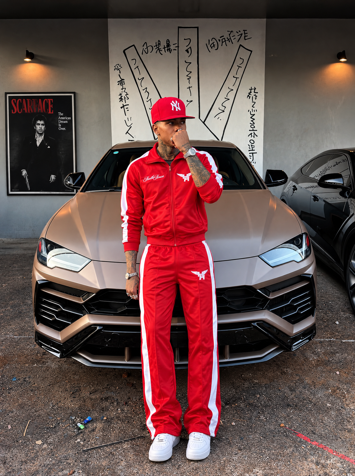 Red Luxury Classic Tracksuit
