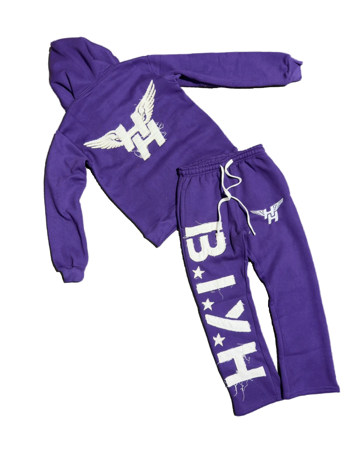 BIYH Distressed Sweatsuit - Purple