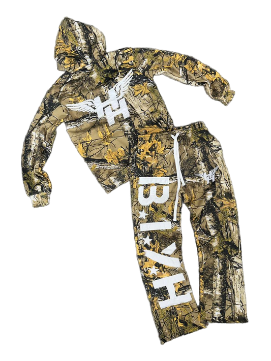 BIYH Distressed Sweatsuit - Camo