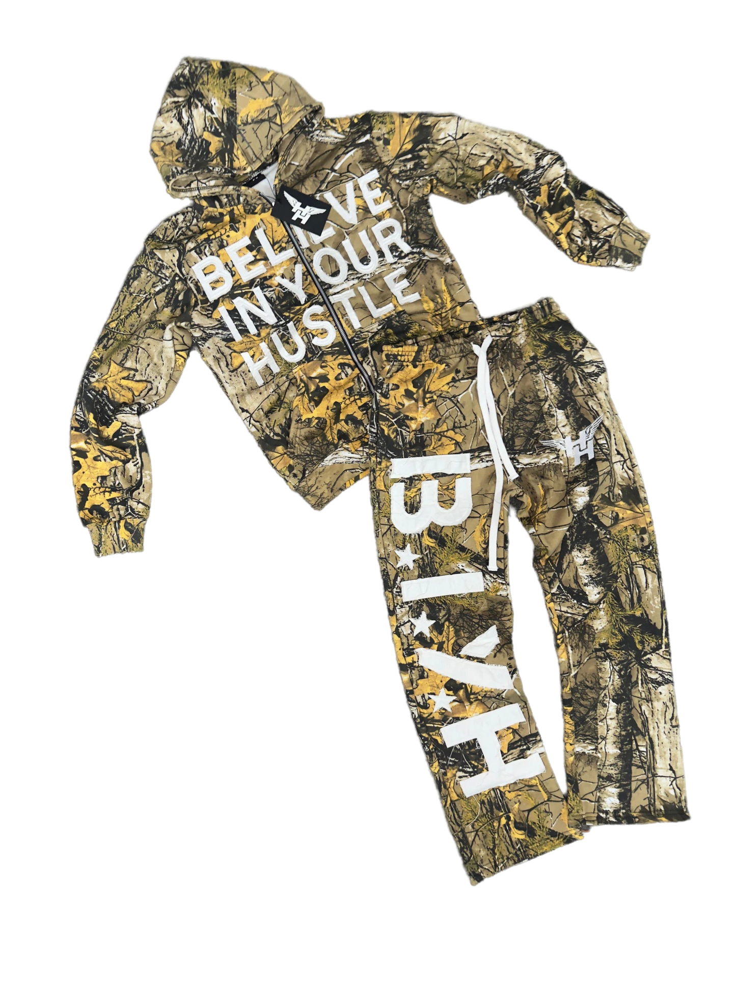 BIYH Distressed Sweatsuit - Camo