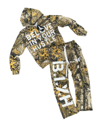 BIYH Distressed Sweatsuit - Camo