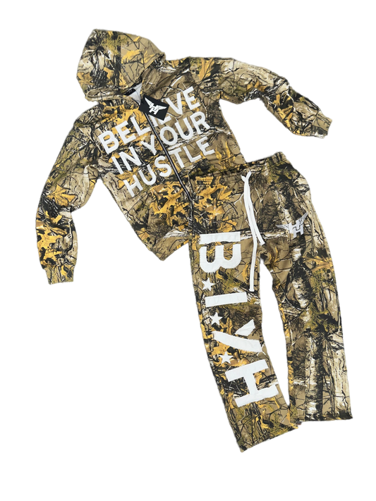BIYH Distressed Sweatsuit - Camo